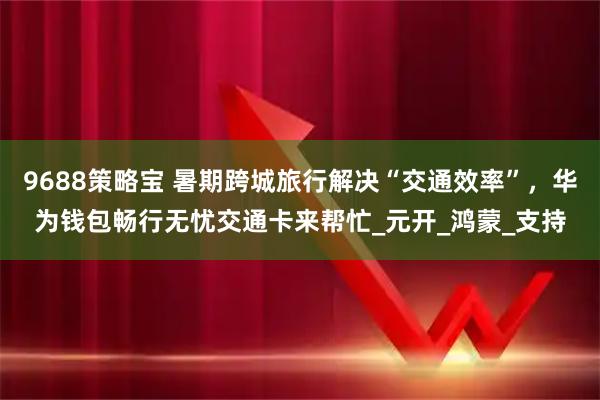 9688策略宝 暑期跨城旅行解决“交通效率”，华为钱包畅行无忧交通卡来帮忙_元开_鸿蒙_支持